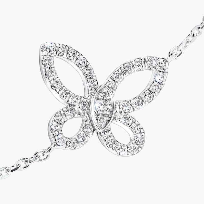 Mini Butterfly Silhouette Diamond Bracelet