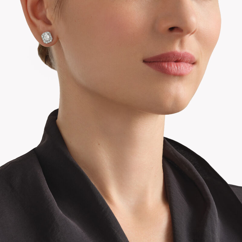 Icon Emerald Diamond Stud Earrings