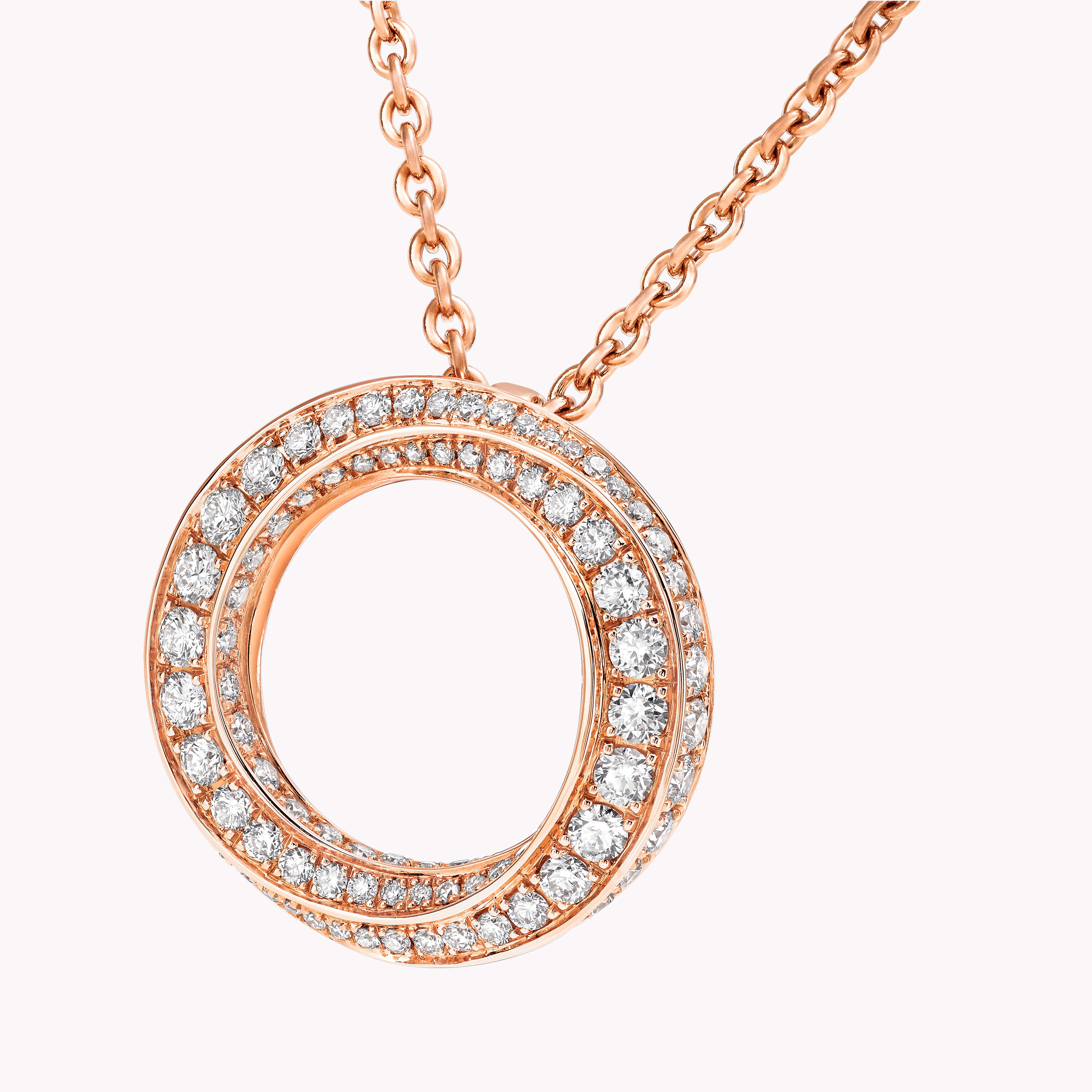Spiral Pavé Diamond Pendant, Rose Gold | Graff