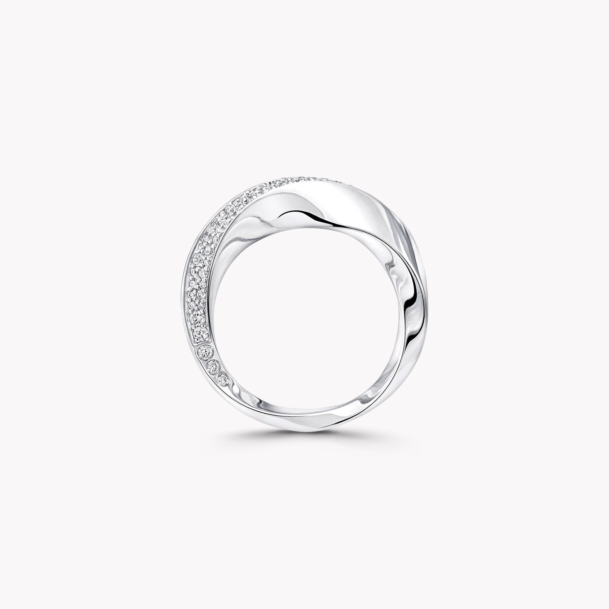 スパイラル ダイヤモンド リング, White Gold - Graff