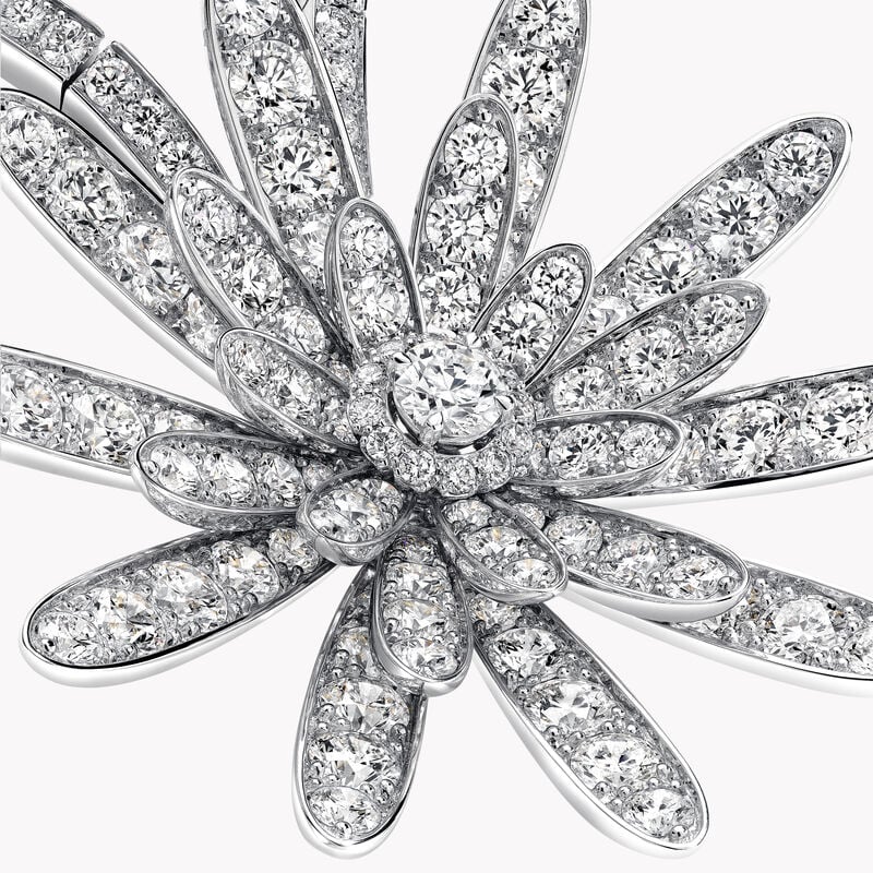 Large Wild Flower Diamond Necklace