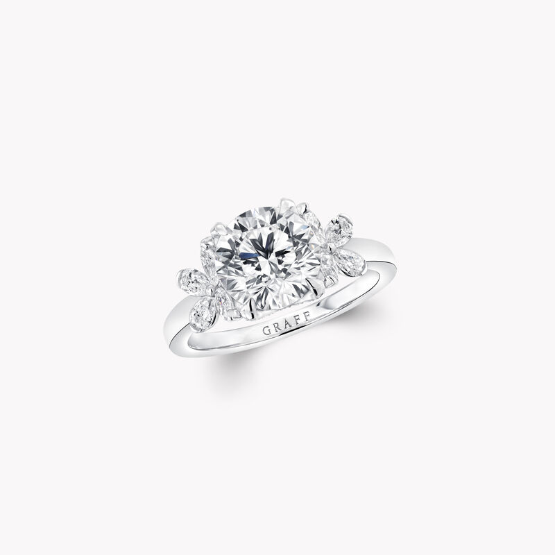Classic Butterfly Round Diamond Ring