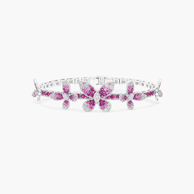 Butterfly Ruby, Pink Sapphire and Diamond Bracelet