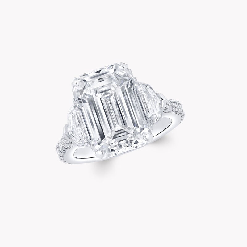 Promise Emerald Cut Diamond High Jewellery Ring
