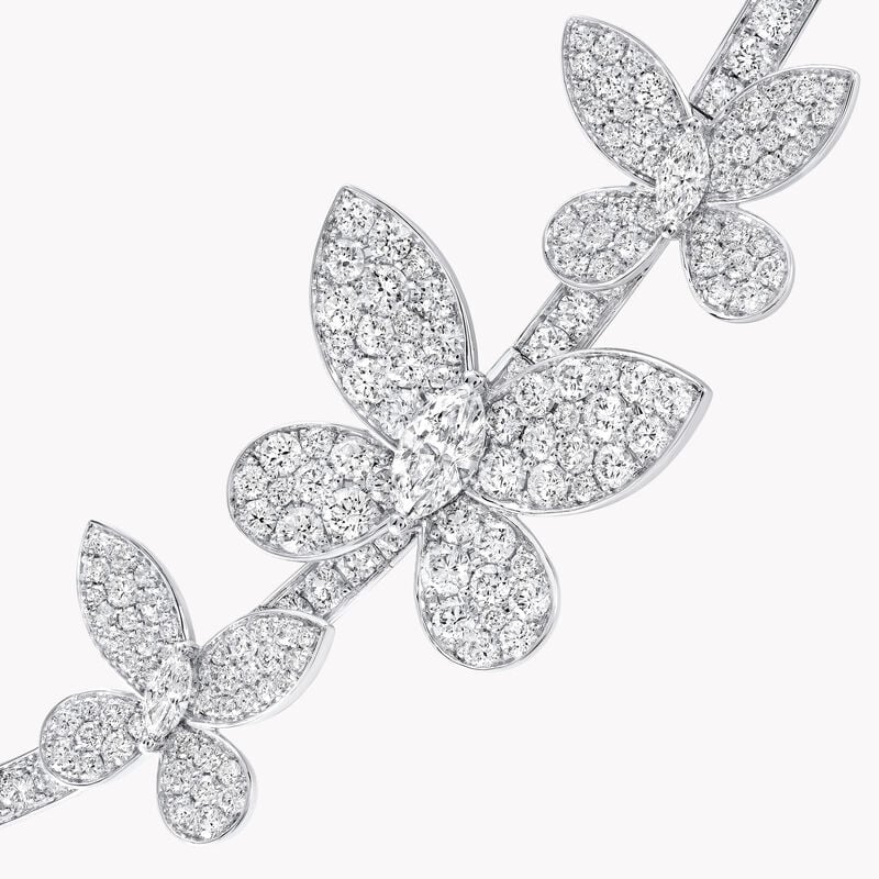Collier abstrait Butterfly Pavé en diamants