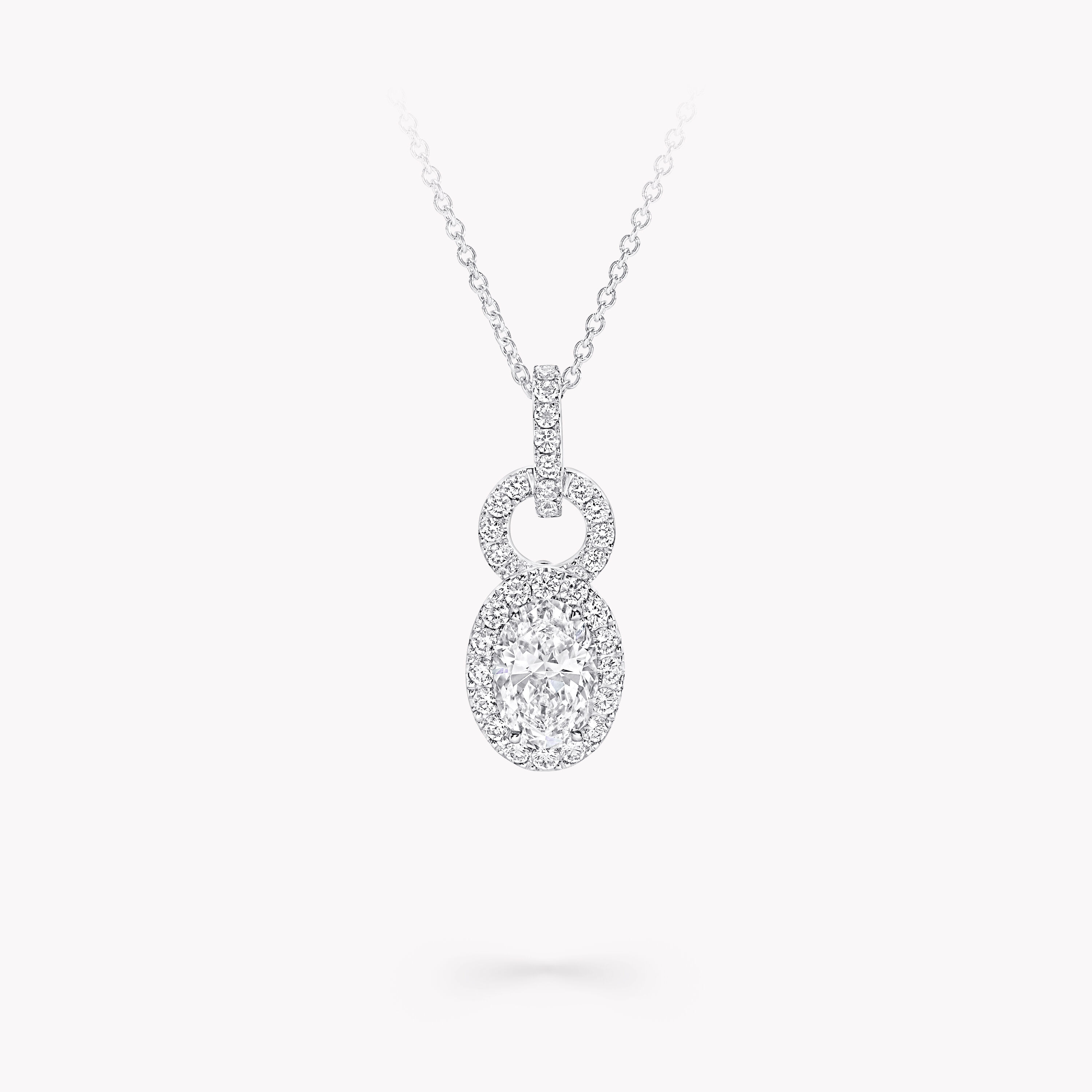 Icon 8 Oval Diamond Pendant, - Graff