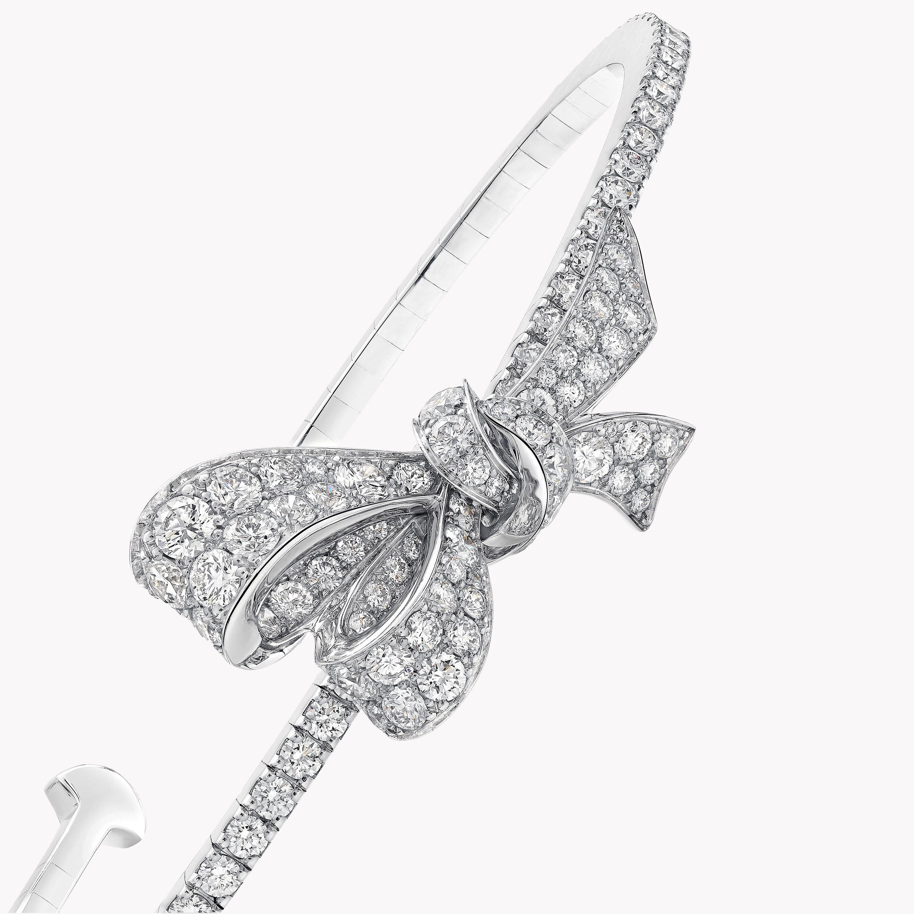 Tilda's Bow Diamond Bangle, white gold - Graff