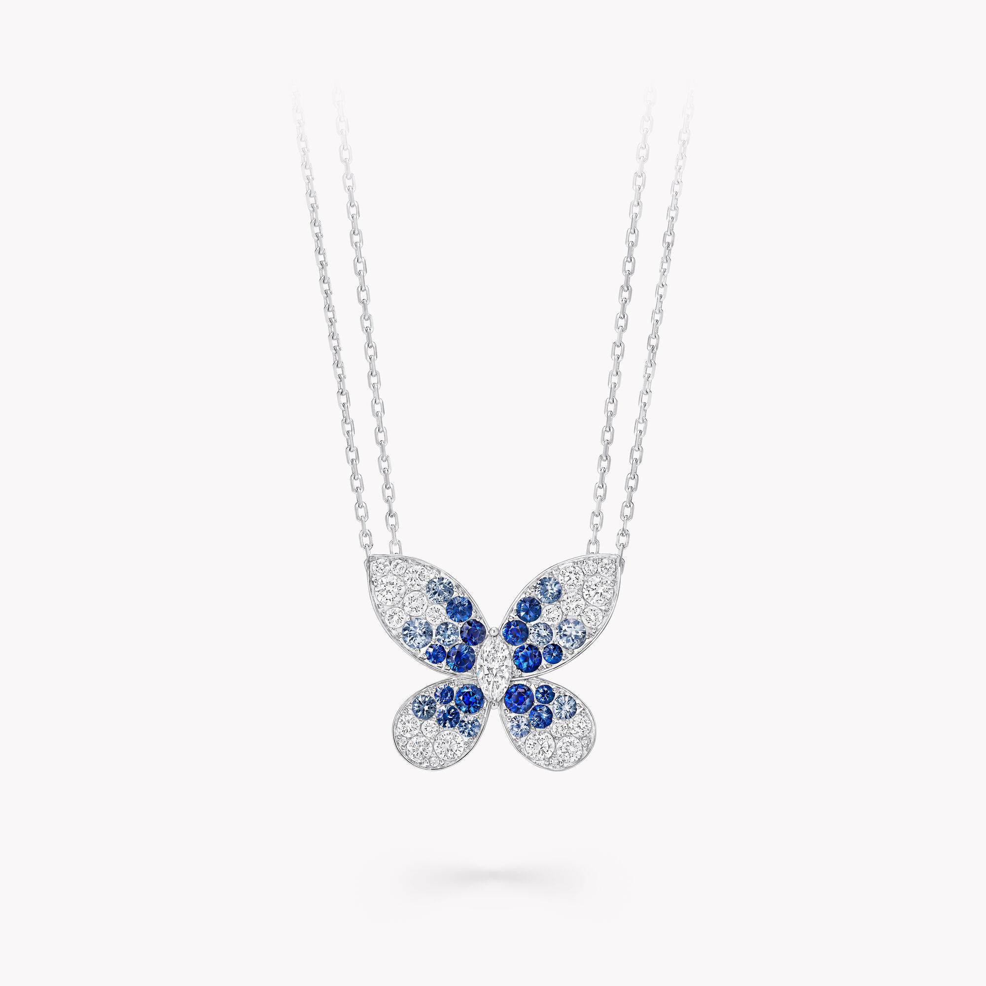 Butterfly Sapphire, Paraiba Tourmaline and Diamond Pendant 