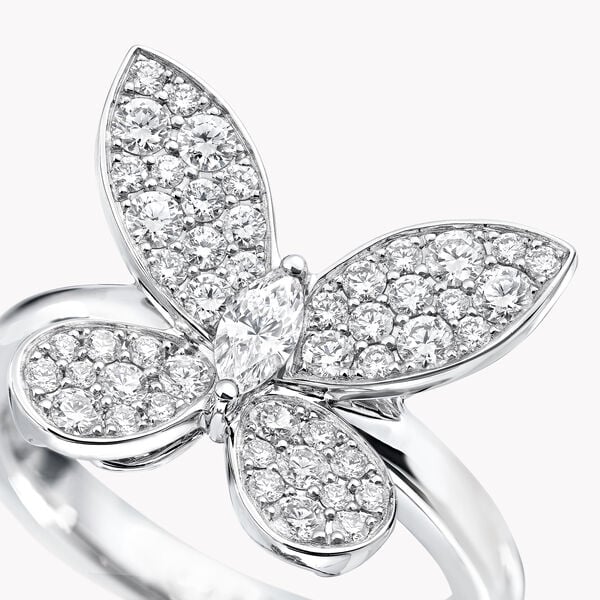 Mini bague en diamants Pavé Butterfly, , hi-res