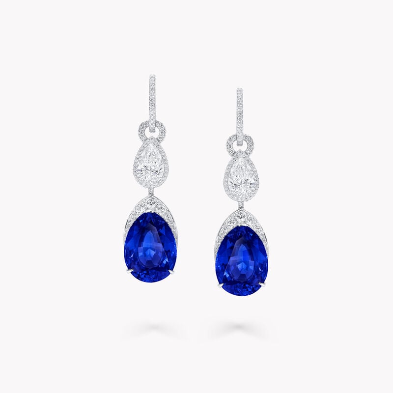 Icon 8 Pear Shape Sapphire and Diamond Earrings