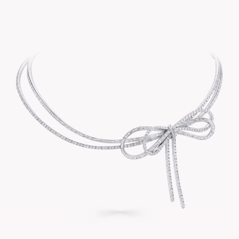 Tilda&rsquo;s Bow Diamond Double Strand Necklace