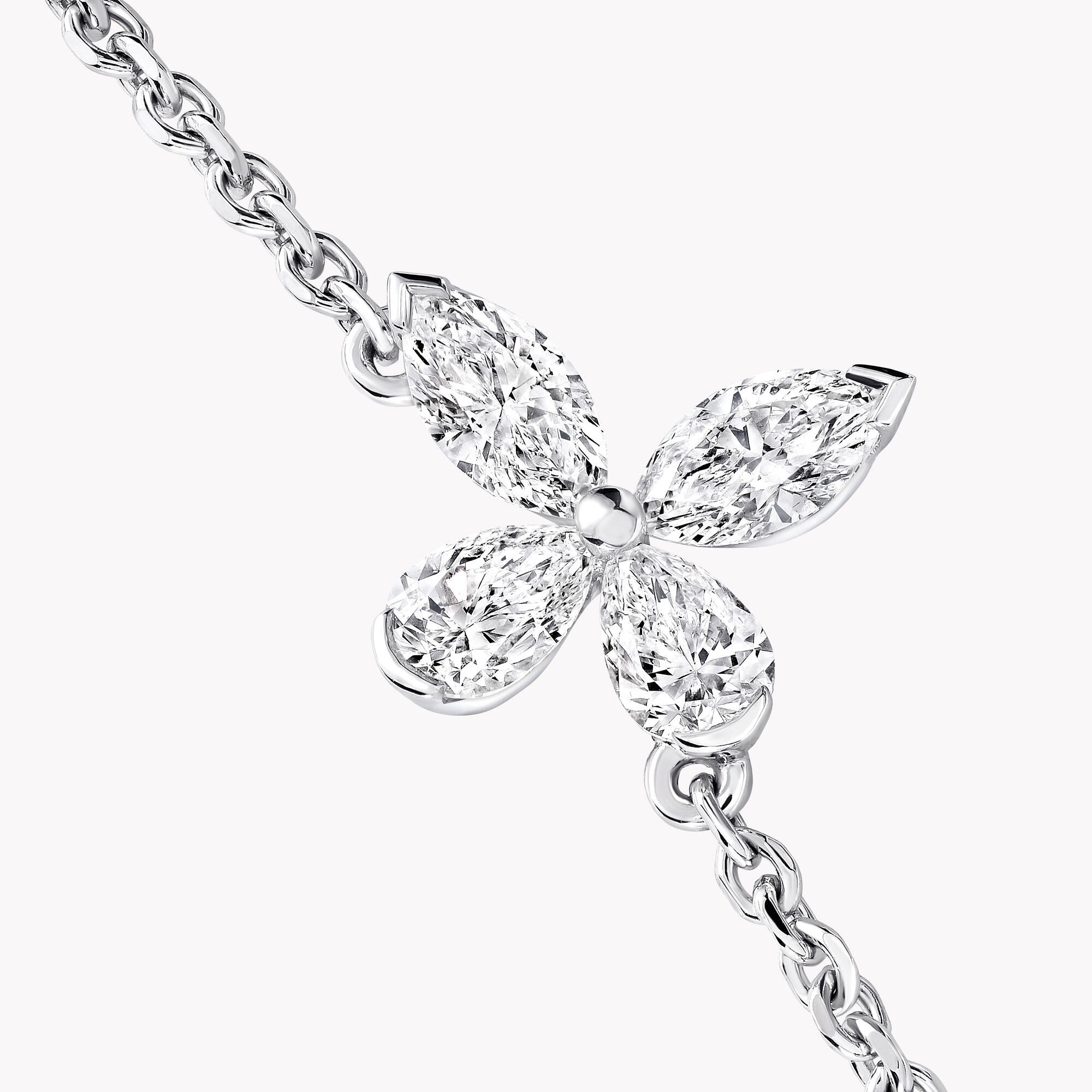 バタフライ ダイヤモンド ソートワール ネックレス, White Gold - Graff