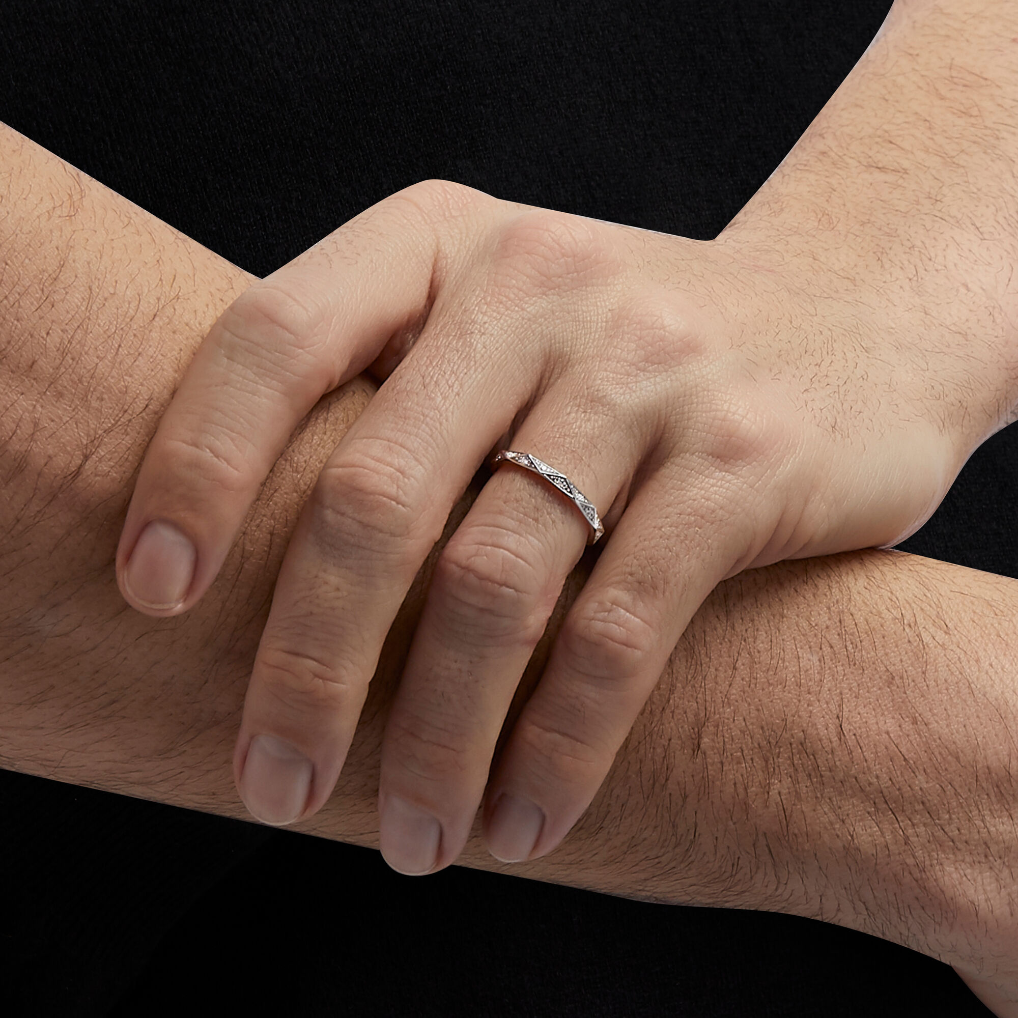 ローレンス グラフ シグネチャー ダイヤモンド バンド ホワイトゴールド Graff