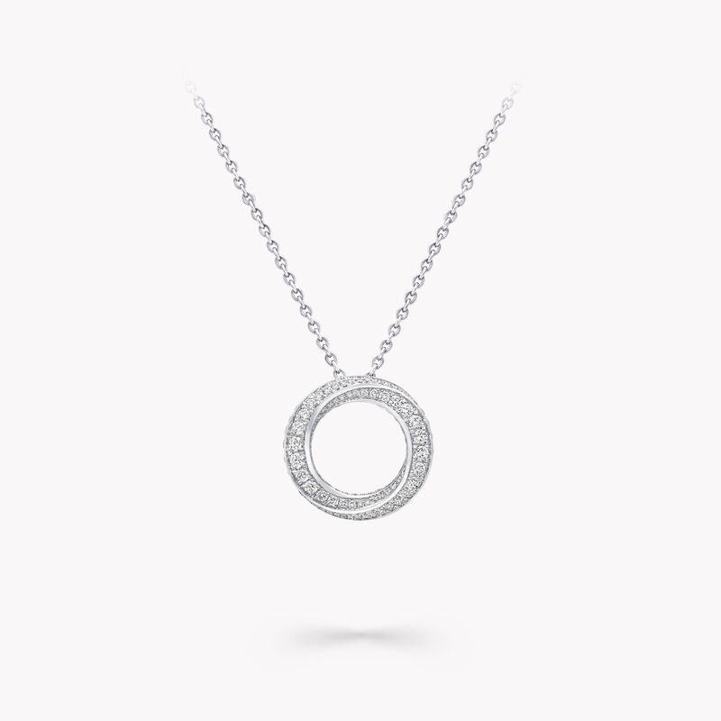 Seamless Oblong Single Diamond Link Necklace