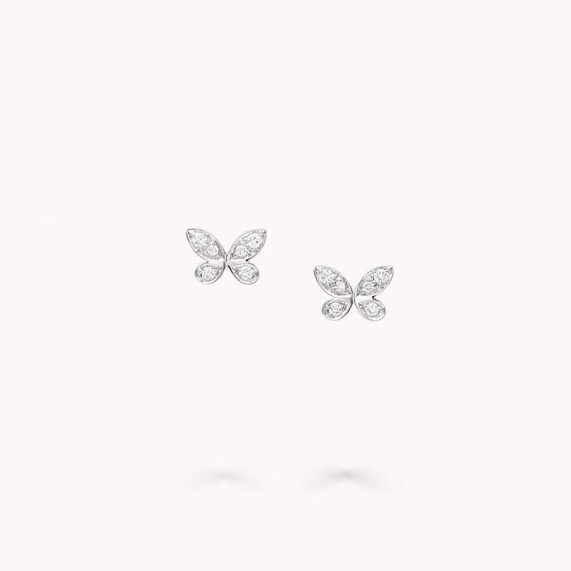 繾綣蝴蝶迷你鑽石耳釘