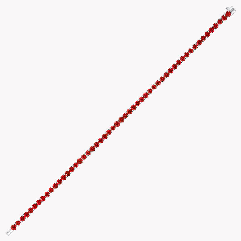 Round Ruby Line Bracelet 