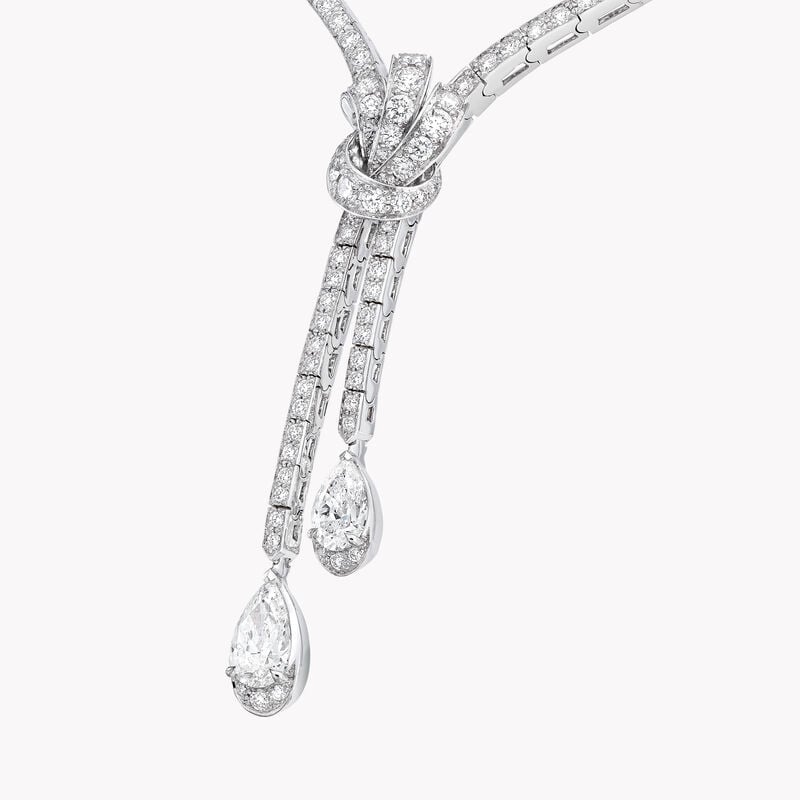 Double collier en pavés de diamants Tilda's Bow