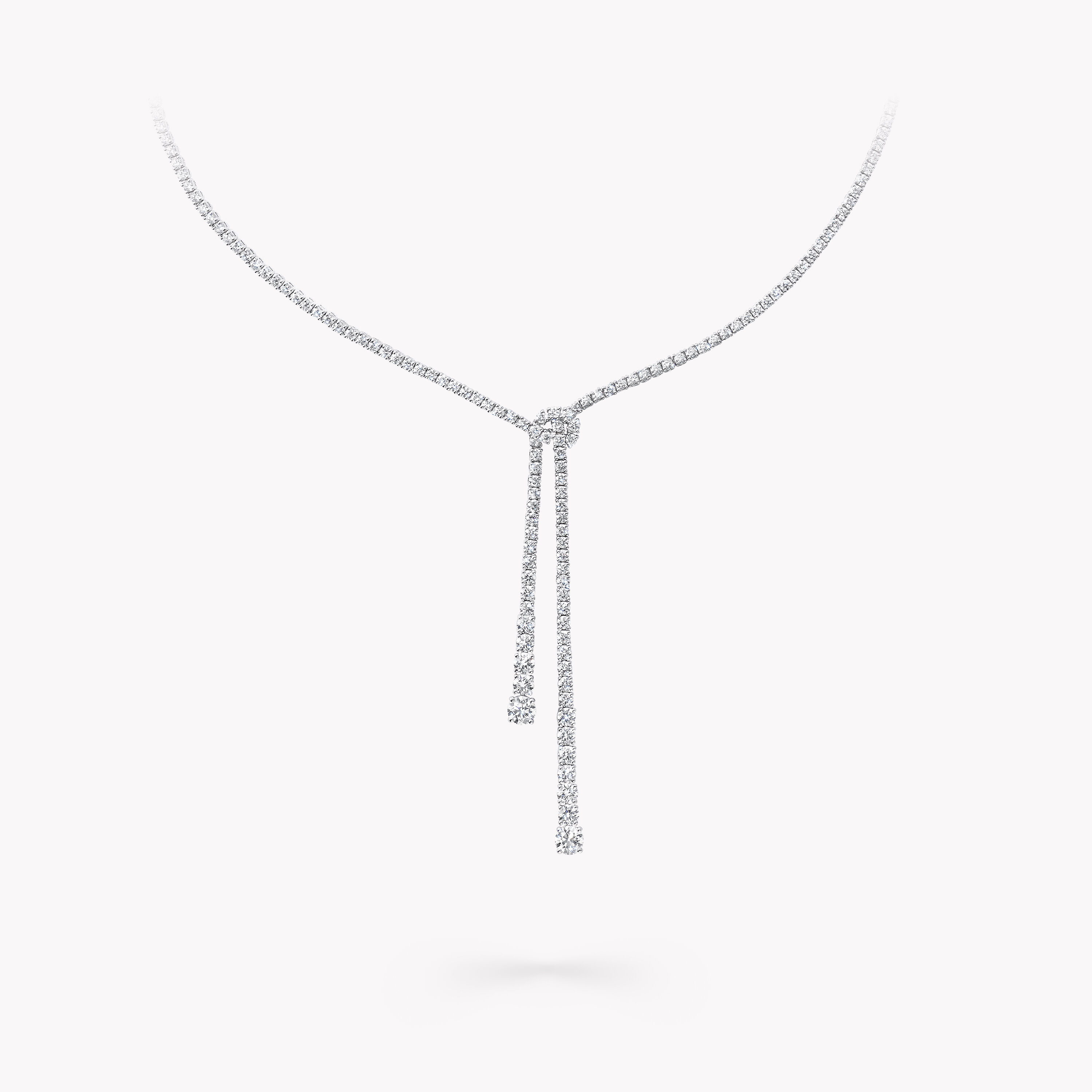 Jilco Diamond Love Knot Necklace 925 Sterling Silver 18