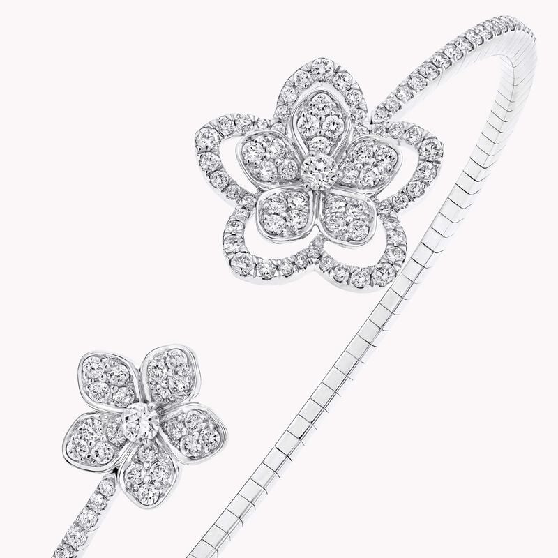 Bracelet ouvert en diamants Wild Flower