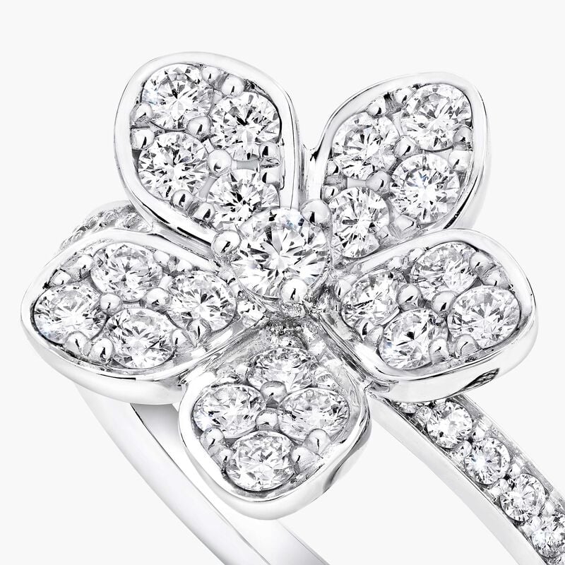 Wild Flower Pavé Diamond Ring