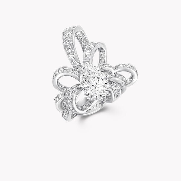 Tilda’s Bow Pear Shape Diamond Ring, , hi-res