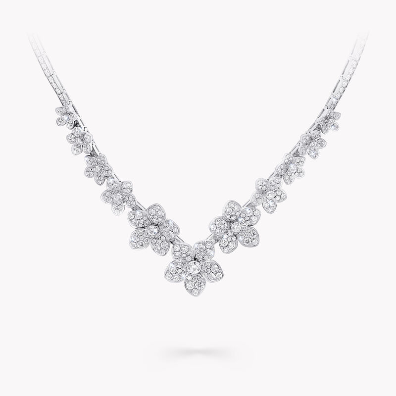diamond v necklace