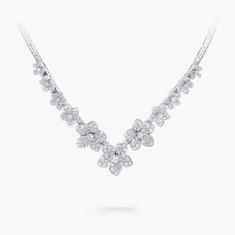 Wild Flower V Shape Diamond Necklace, , hi-res