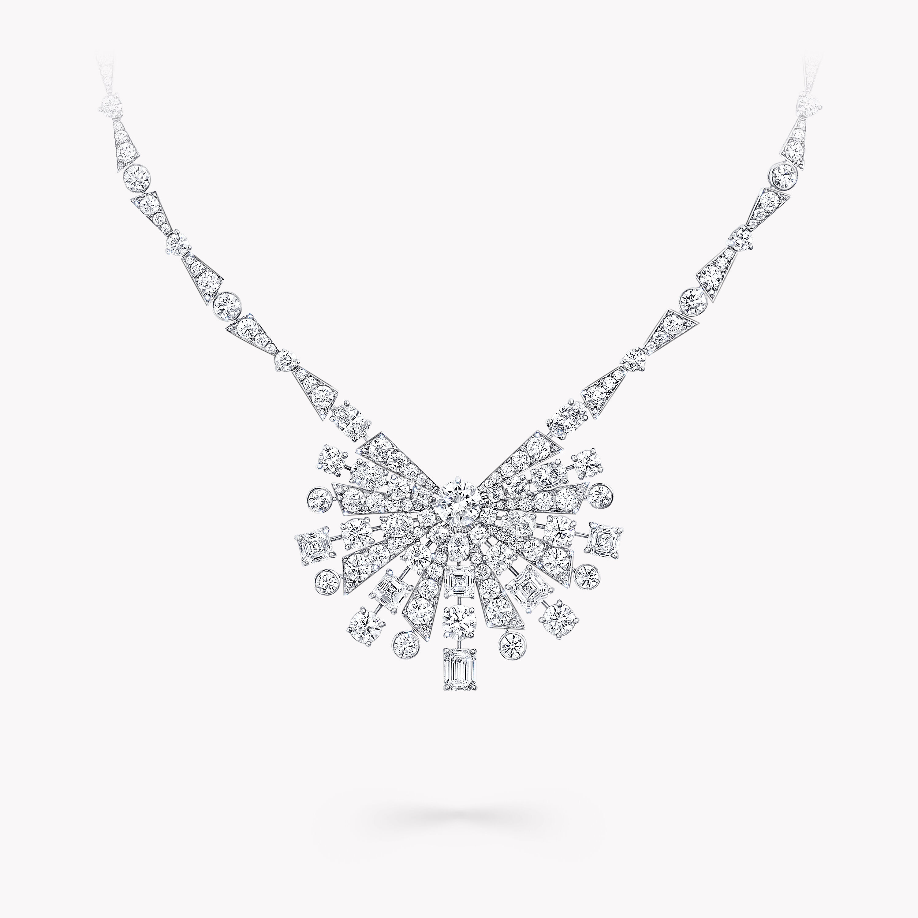Deutsch Signature Multi Shape Diamond Bezel Necklace - RSP2468-1