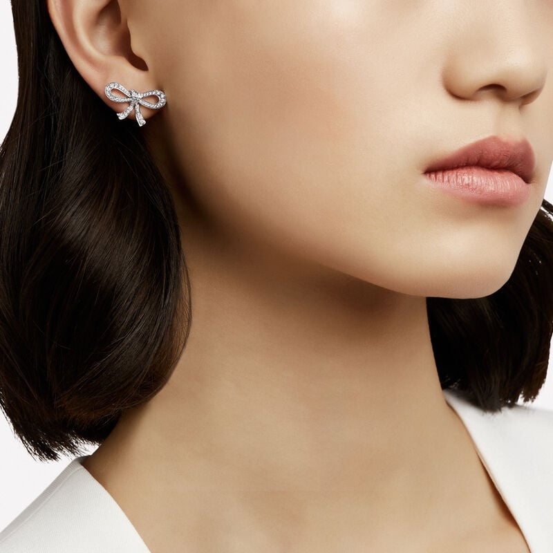 Tilda's Bow Mini Diamond Stud Earrings