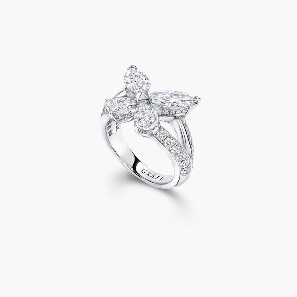Classic Butterfly Diamond Ring, , hi-res