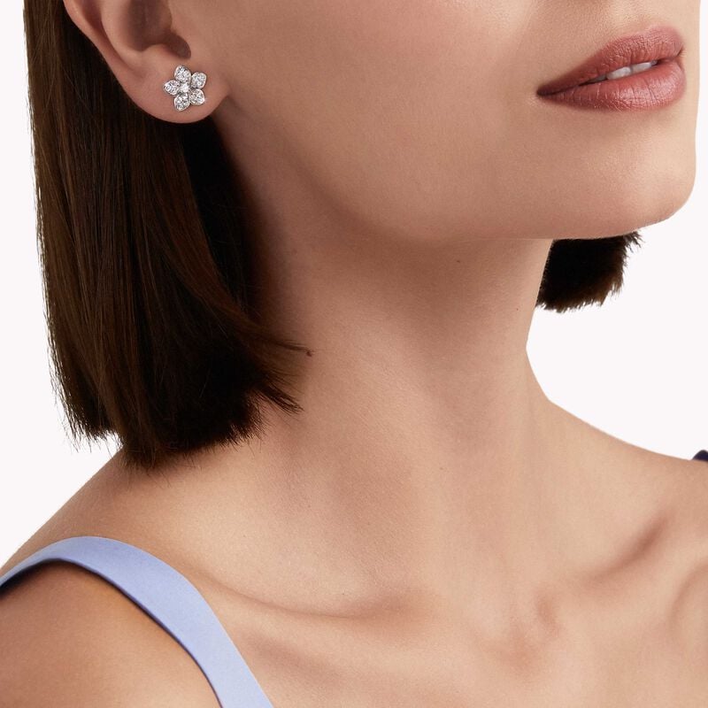 Bloom Pave Diamond Stud Earrings
