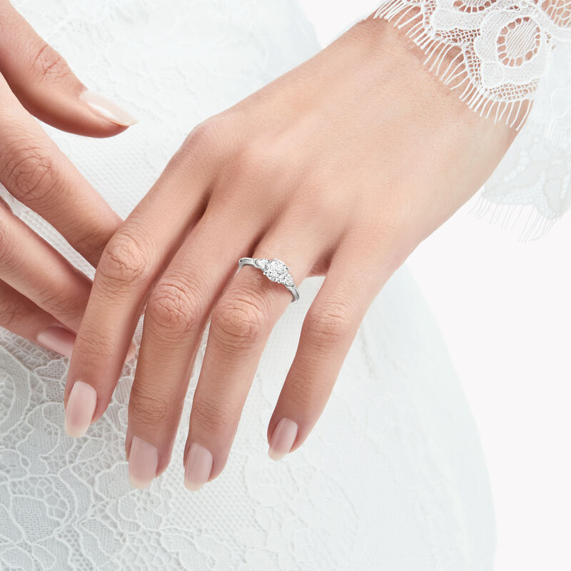 Promise Round Diamond Engagement Ring