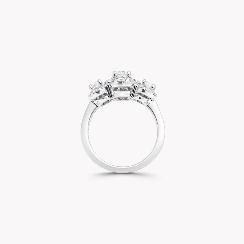 Icon Three Stone Oval Diamond Engagement Ring