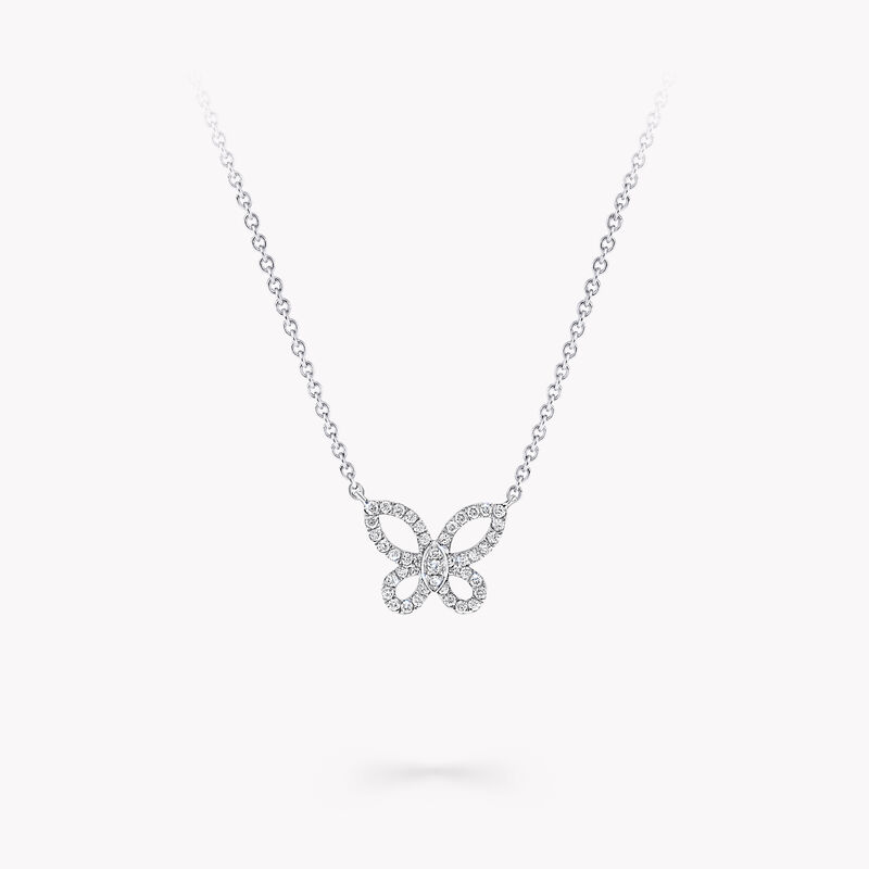 Petit pendentif Butterfly Silhouette en diamants, , hi-res