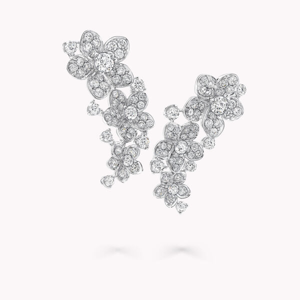 Wild Flower鑽石耳環, , hi-res