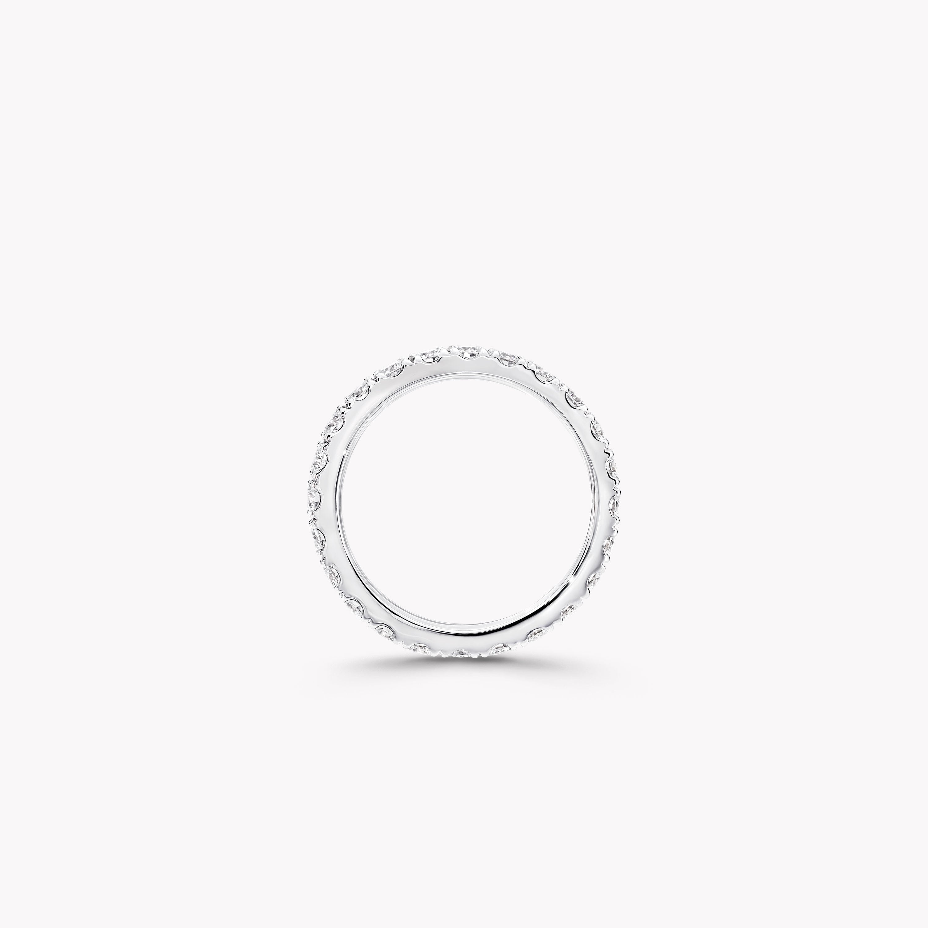 Dシェイプ&ラウンドダイヤモンド ウェディングバンド セット, Platinum