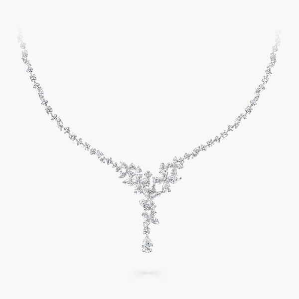 Classic Butterfly Diamond Necklace, , hi-res