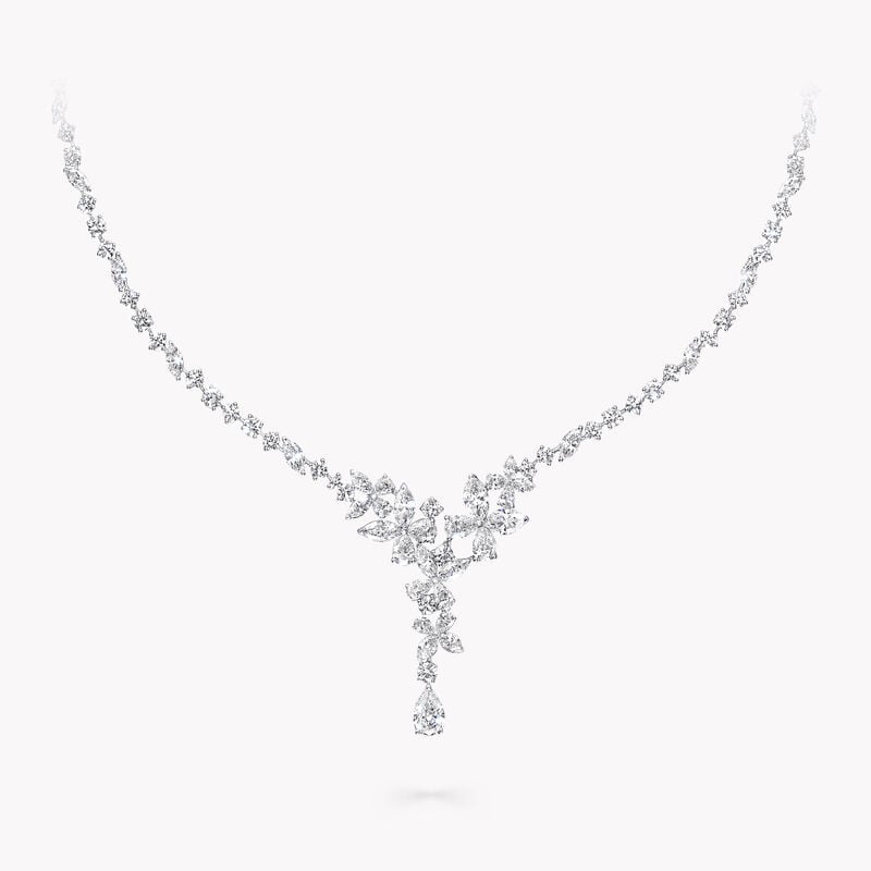 Classic Butterfly Diamond Necklace, White Gold | Graff