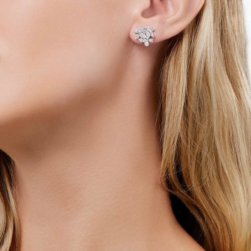 Triple Pavé Butterfly Diamond Mini Stud Earrings
