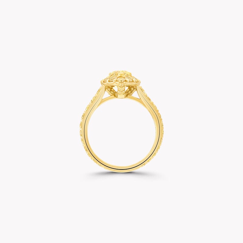 Icon Pear Cut Yellow Diamond Engagement Ring