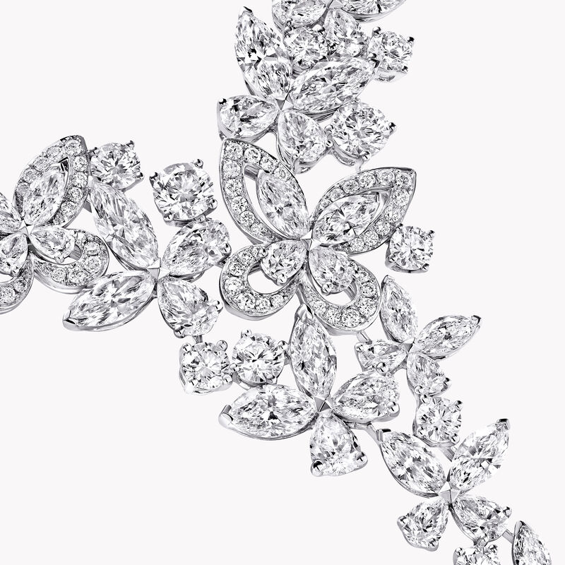 Classic Butterfly Diamond Drop Necklace