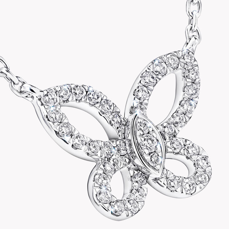 Petit pendentif Butterfly Silhouette en diamants, , hi-res