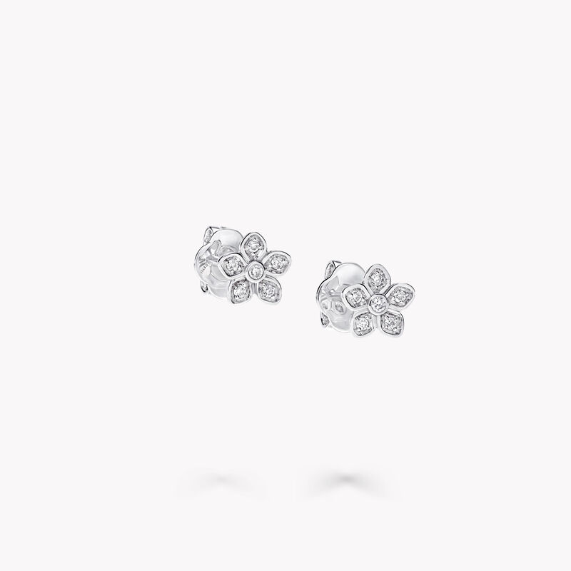 Wild Flower Petite Pavé Diamond Stud Earrings, , hi-res