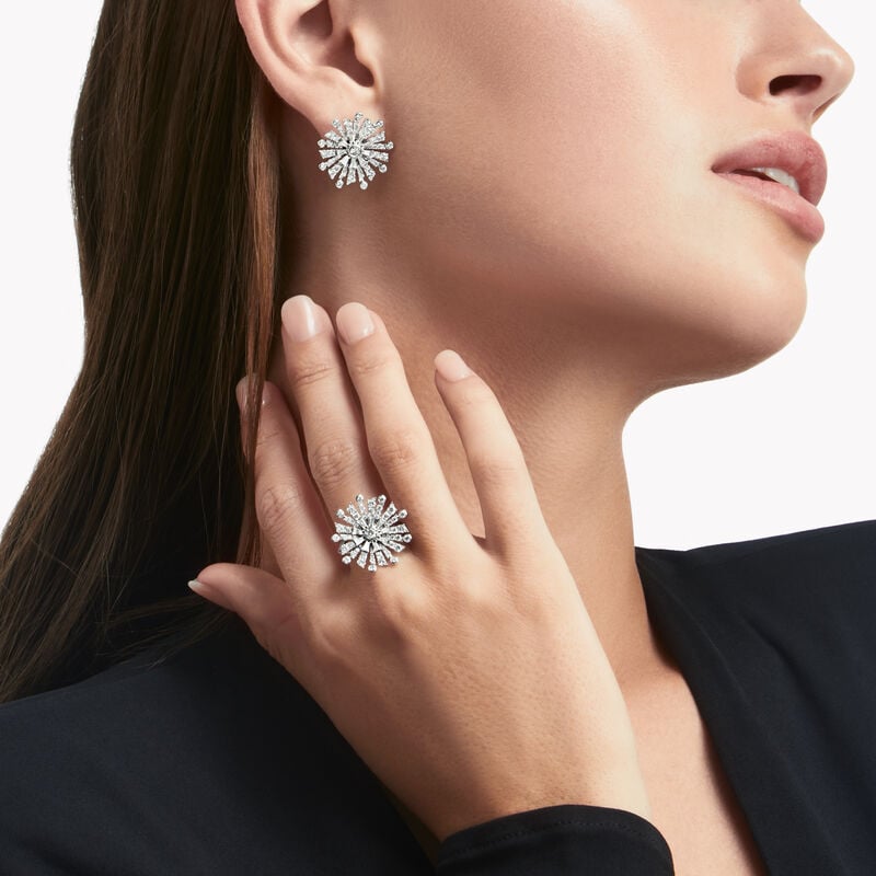 New Dawn Diamond Stud Earrings, , hi-res