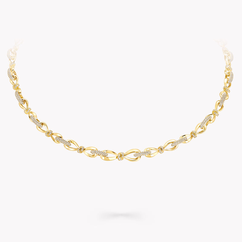 Tilda's Bow Diamond Link Necklace