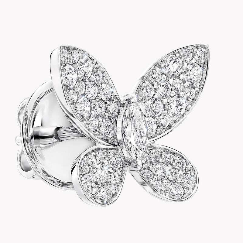 Mini clous d'oreilles en diamants Pavé Butterfly, , hi-res