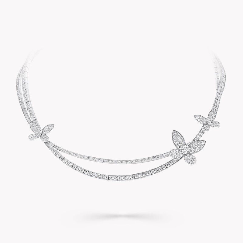 Pav&eacute; Butterfly Diamond Necklace