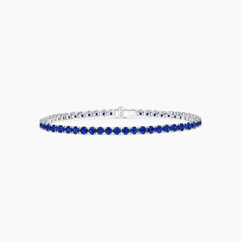 Round Sapphire Line Bracelet