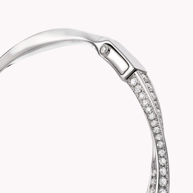 Bracelet rigide en pavés de diamants Spiral
