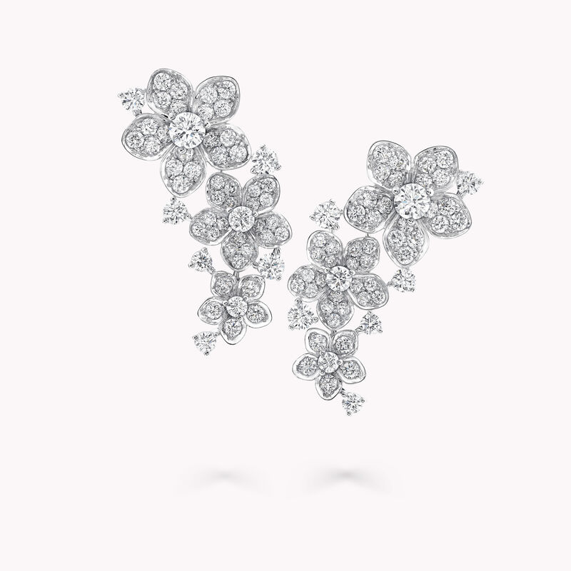 Wild Flower鑽石耳環, , hi-res